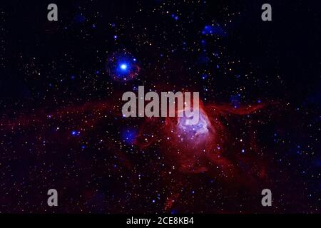 A beautiful colored galaxy. Elements of this image were furnished by NASA. Stock Photo