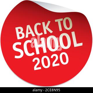 Set of vector stickers. Back to School. Vector emblem and logo Stock Vector