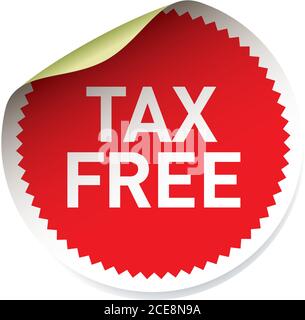 Set vector stickers. Tax free. Vector emblem and logo Stock Vector