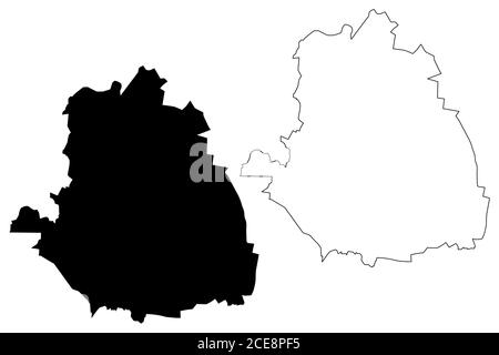 Tamale City (Republic of Ghana, Northern Region) map vector illustration, scribble sketch City of Tamale map Stock Vector