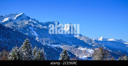 Idyllic winter in the Zugspitz region in bavaria Stock Photo