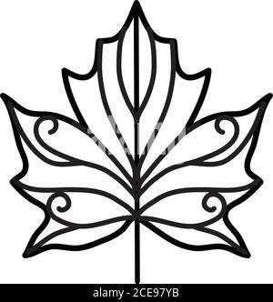 Stylized Tree Leaf On A White Background Stock Vector