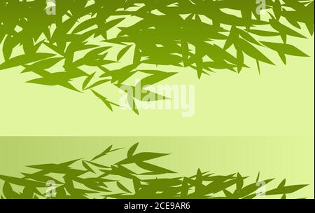 Green tree branches bent over the pool. Stock Vector