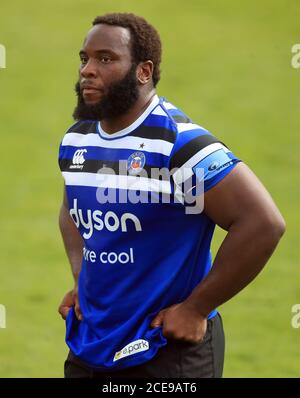 Example Warm Up In Rugby Beno Obano of Bath Rugby during the Gallagher PREM match between ...