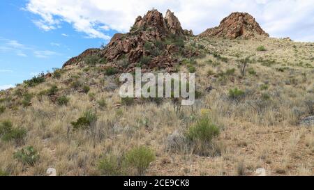 Rocky Hillside along the Grapevine Hills Trail, Big Bend National Park Stock Photo