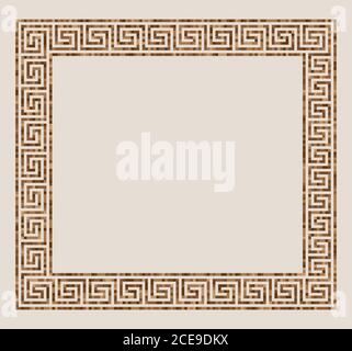 Rectangle frame with seamless border Stock Vector