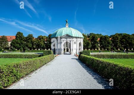 Domed pavilion to goddess Diana, Hofgarten, Munich, Germany Stock Photo