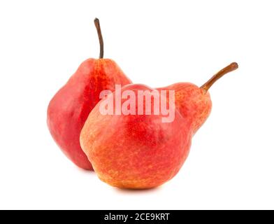 Two red ripe pears Stock Photo
