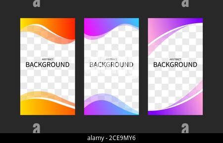 Set of abstract geometric templates for web applications Stock Vector