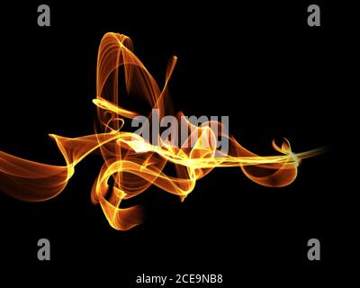 abstract red smoke flame over black background Stock Photo