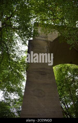 abandoned collapsed bridge Ummigsbachtalbrücke Stock Photo