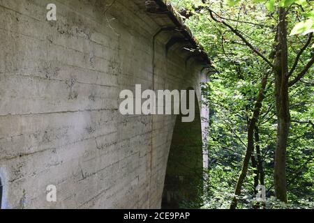 abandoned collapsed bridge Ummigsbachtalbrücke Stock Photo