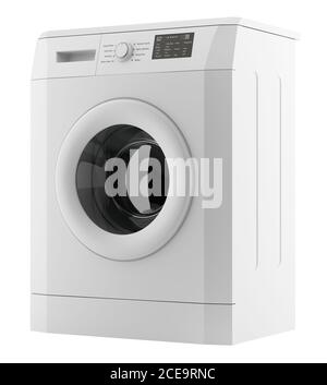 modern washing machine isolated on white background Stock Photo