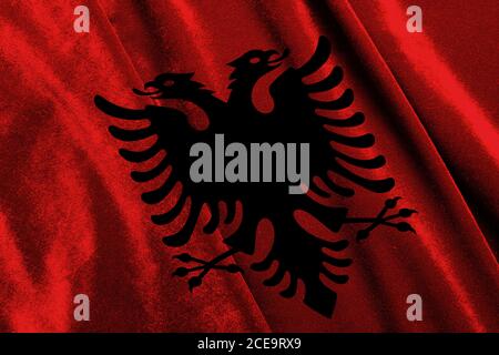 Flag of albania Stock Photo