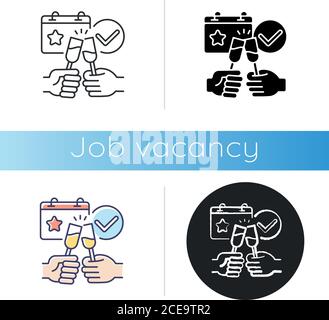 Corporate events icons Stock Vector