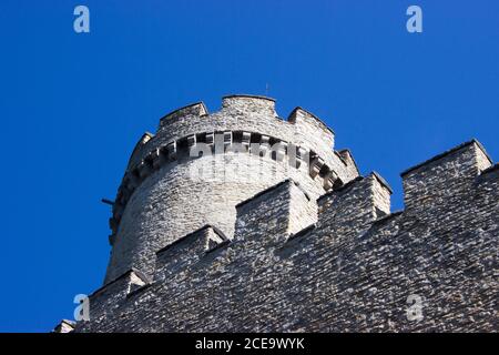 View of the tower of Kokorin Castle in the Czech Republic Stock Photo