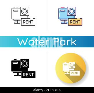 Action camera rental icon Stock Vector