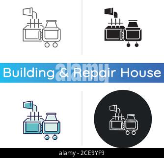 Laying foundation icon Stock Vector