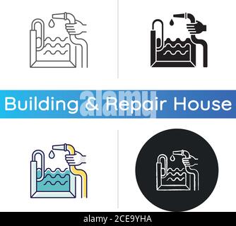 Pool construction icon Stock Vector
