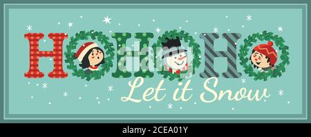Hand drawn Christmas flat color vector decoration Stock Vector