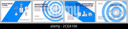 Investment types brochure template Stock Vector