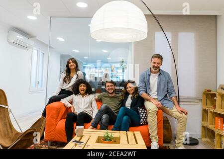 Business team making meeting in creative office Stock Photo