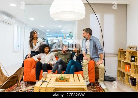 Business team making meeting in creative office Stock Photo