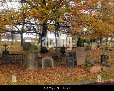 South London Graveyard in Autumn Stock Photo