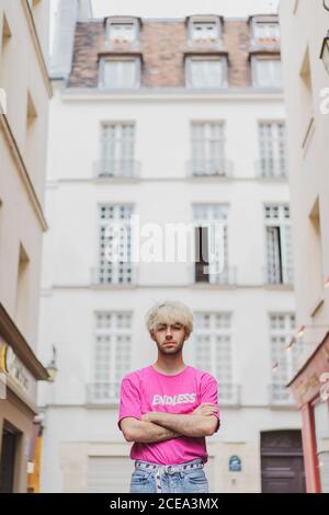 Stylish man posing on street Stock Photo