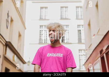 Stylish man posing on street Stock Photo