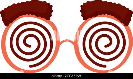 crazy goggles fools day accessory vector illustration design Stock Vector