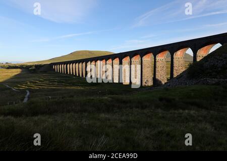 Ribblehead Viaduct from the Darkside. Stock Photo
