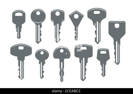 Set of keys symbol. Vector illustration Stock Vector