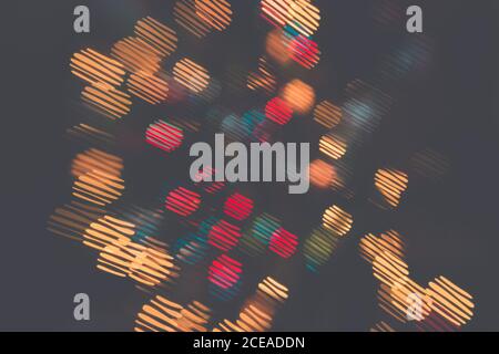 Symbols of circles in darkness Stock Photo