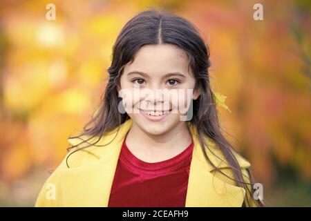 Autumn Is The Years Last Loveliest Smile Happy Child With Cute Smile On Autumn Background Little