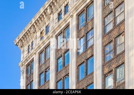Old office building in downtown Winnipeg Manitoba Canada. Stock Photo