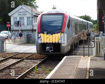 Greater Anglia Class 755 FLIRT 755415 at Oulton Broad North station, Suffolk, UK Stock Photo