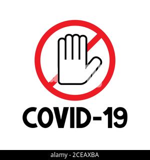 Covid-19, SARS-CoV-2 virus typographical concept - vector illustration Stock Vector