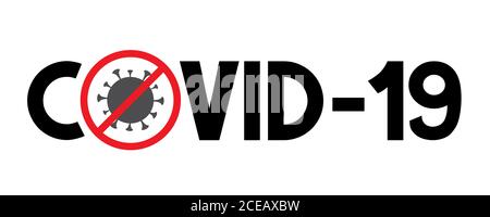 Covid-19, SARS-CoV-2 virus typographical concept - vector illustration Stock Vector