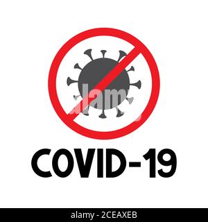 Covid-19, SARS-CoV-2 virus typographical concept - vector illustration Stock Vector