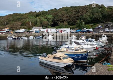 Harbour at Dunure village in  Ayrshire on the west coast of Scotland, UK Stock Photo