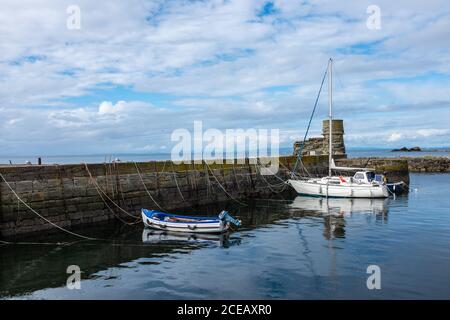 Harbour at Dunure village in  Ayrshire on the west coast of Scotland, UK Stock Photo