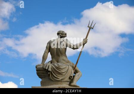 Neptune statue at Copenhagen waterfront Stock Photo