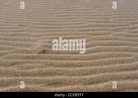 The desert floor reflects a history of seasonal rains and wind moving the sand about, creating beautiful abstract patterns Stock Photo