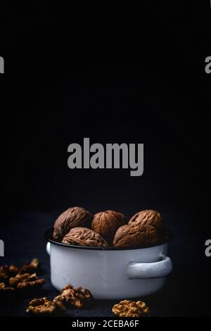 Dried fruits with white background. Nuts; almonds; cashew nuts; macadamia nuts Stock Photo