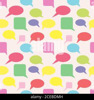bubble chat seamless pattern vector illustration background Stock Vector