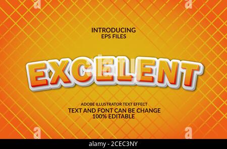 fun and cartoon 3d emboss yellow text. editable font and text style effect. Stock Vector