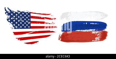 Russia Flag Grunge, Vectors