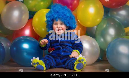 Blue wig outlet for toddler