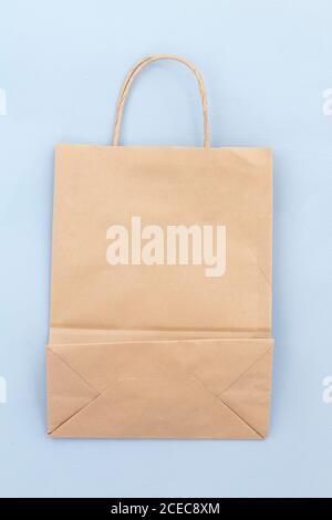 Craft paper bag, recycling and ecology concept Stock Photo